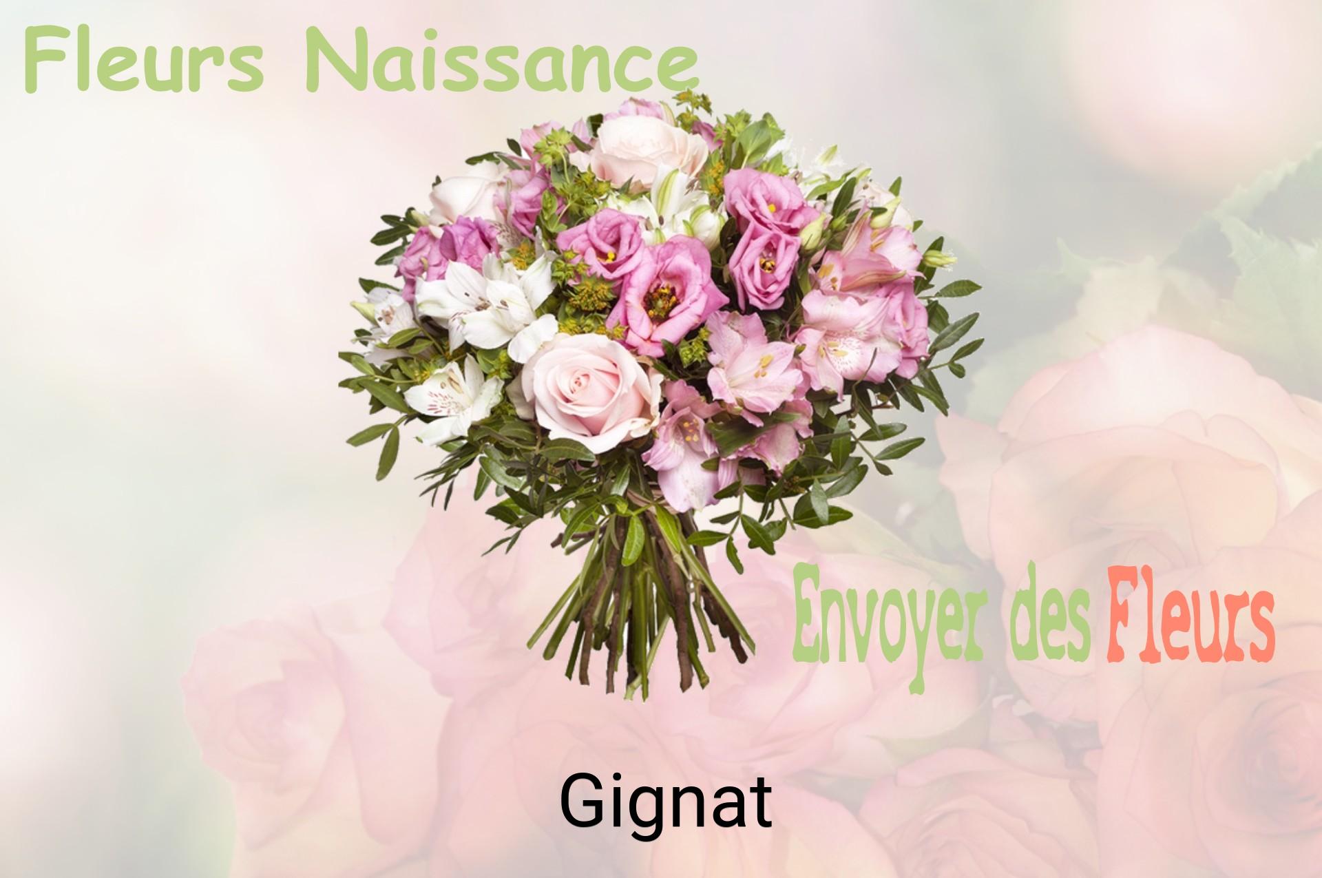 Bouquet de fleurs de naissance livré à Gignat